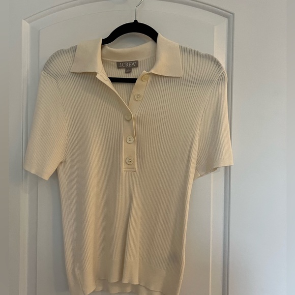 J. Crew Ivory Ribbed Polo - Picture 5 of 8